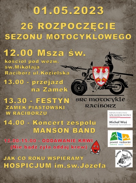 Inauguracja 26. sezonu motocyklowego niebawem na Zamku Piastowskim
